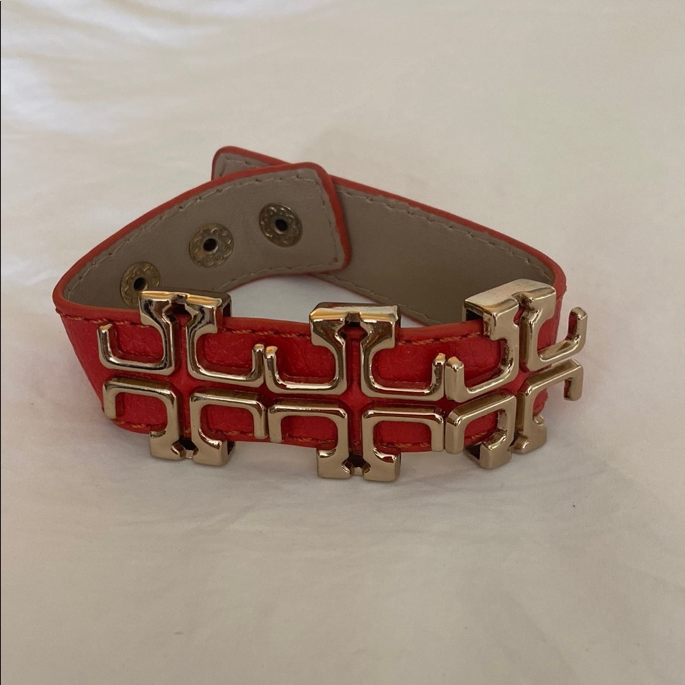 Tory Burch Red Leather Bracelet